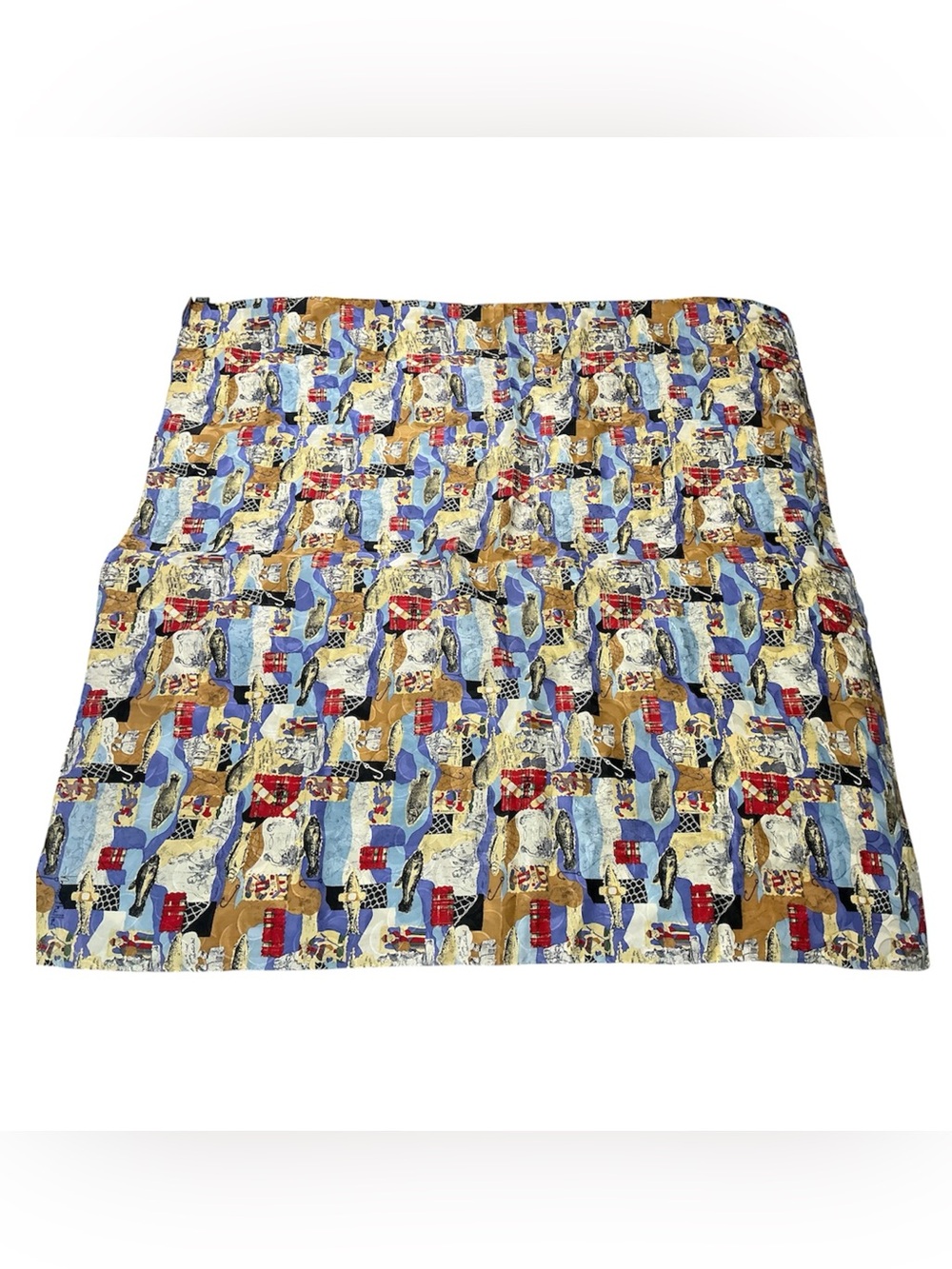 Vintage 1991 Nicole Miller 100% Silk Scarf Nautical Fishing Anchor  42” Square - Picture 11 of 11
